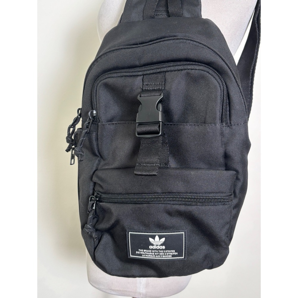 Adidas Utility Sling Crossbody Bag 3.0 Black Adjustable Shoulder Strap Travel